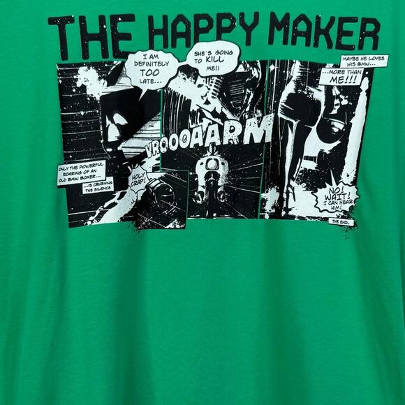 BMW Motorrad The Happy Maker Damen Comic Strip Graphic Tee Womens Size L NWT - Picture 4 of 11